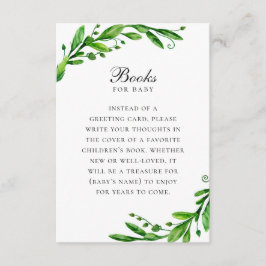 Bücher für das Baby. Bringen Sie eine Buchanfrage  Begleitkarte