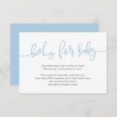 Bücher für das Baby, Creative Blue Bell Script Begleitkarte (Vorne/Hinten)