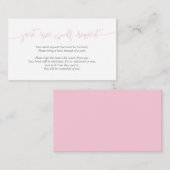 Bücher für das Baby, Creative Pink und Grau Script Begleitkarte (Vorne/Hinten)