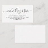 Bücher für das Baby, handgeschriebenes Schwarzes S Begleitkarte (Vorne/Hinten)