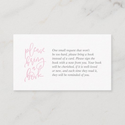 Bücher für das Baby, kreatives Rosa und graues Scr Begleitkarte (Vorderseite)