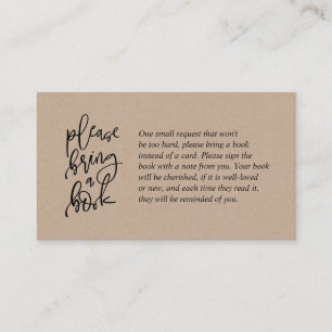 Bücher für das Baby, kreatives, rustikales Kraftsk Begleitkarte