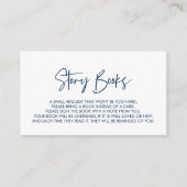 Bücher für das Baby, Moderne Minimal Navy Blue Begleitkarte (Vorderseite)