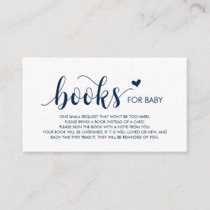 Bücher für das Baby, Moderne Rustikale Navy Blue S Begleitkarte
