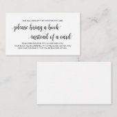 Bücher für das Baby, Moderne Rustikale Schwarze Sc Begleitkarte (Vorne/Hinten)