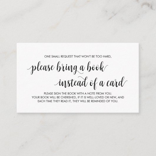 Bücher für das Baby, Moderne Rustikale Schwarze Sc Begleitkarte (Vorderseite)