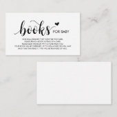 Bücher für das Baby, Moderne Rustikale Schwarze Sc Begleitkarte (Vorne/Hinten)