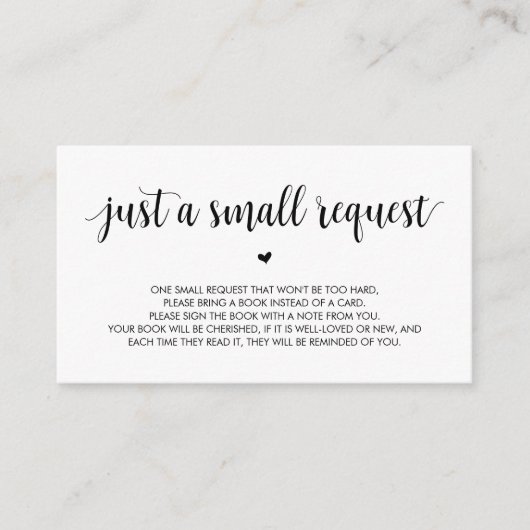 Bücher für das Baby, Moderne Rustikale Schwarze Sc Begleitkarte (Vorderseite)