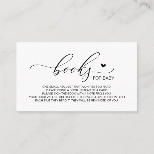 Bücher für das Baby, Modernes Luxuskript Begleitkarte (Vorderseite)