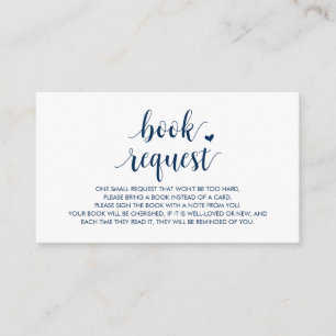 Bücher für das Baby, Modernes Niedliches Navy Blue Begleitkarte