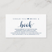 Bücher für das Baby, Modernes Niedliches Navy Blue Begleitkarte (Vorderseite)