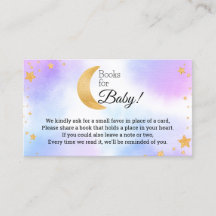 Bücher für das Baby über dem Mond