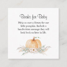 Bücher für das Pumpkin-Design der Babykarte