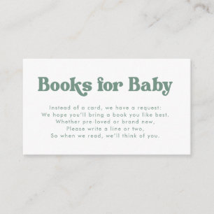 Bücher für den Kleinkinder-Bereich und für den wei Begleitkarte