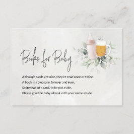 Bücher für die Baby-Message-Karte - Ein Baby brüte Begleitkarte