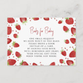 Bücher für die Baby-Umschließungskarte Erdbeeren Begleitkarte (Vorderseite)