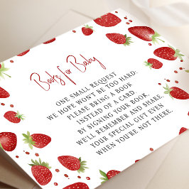 Bücher für die Baby-Umschließungskarte Erdbeeren Begleitkarte