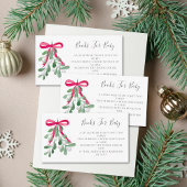 Bücher für die Baby-Weihnachtsdusche Begleitkarte