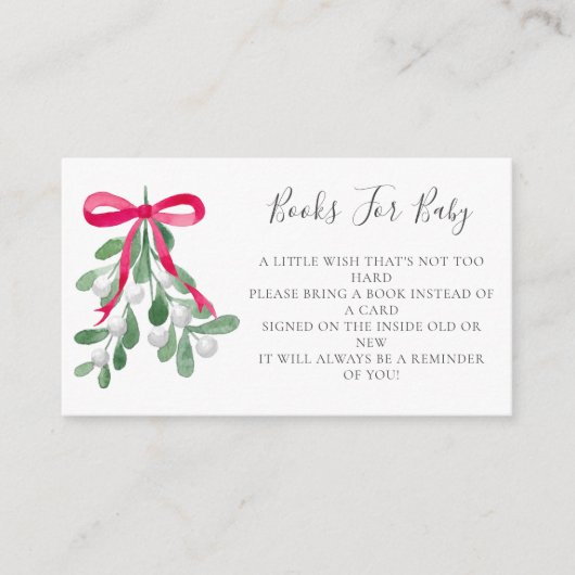 Bücher für die Baby-Weihnachtsdusche Begleitkarte (Vorderseite)