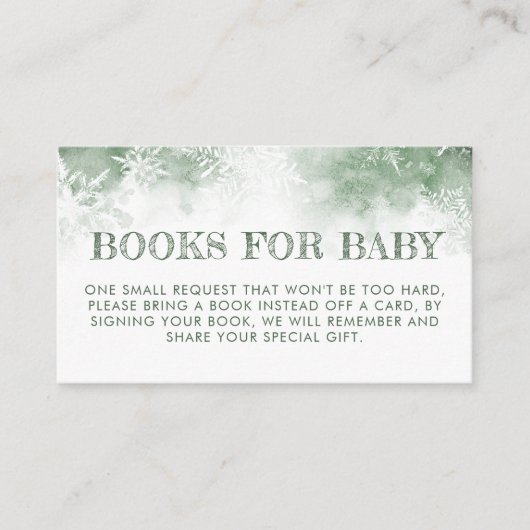 Bücher für die Baby-Winter-Waldbrause Begleitkarte (Vorderseite)