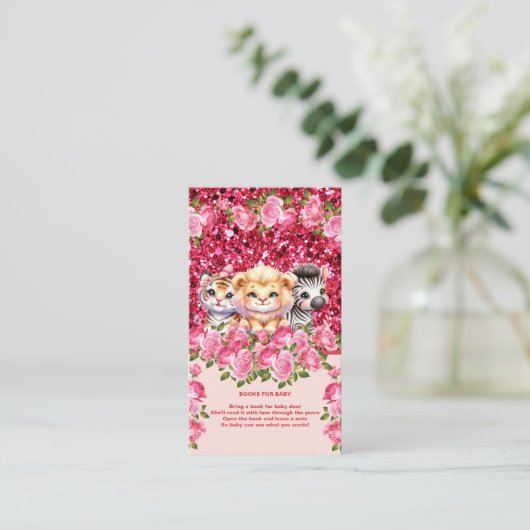 Bücher für die Babydusche-Abschlusskarte Begleitkarte (Stehend Vorderseite)