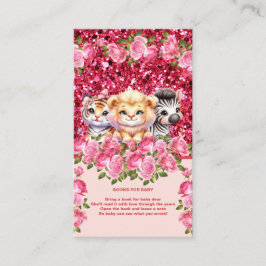 Bücher für die Babydusche-Abschlusskarte Begleitkarte