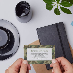 Bücher für die Babydusche-Camouflage-Umschließkart Begleitkarte