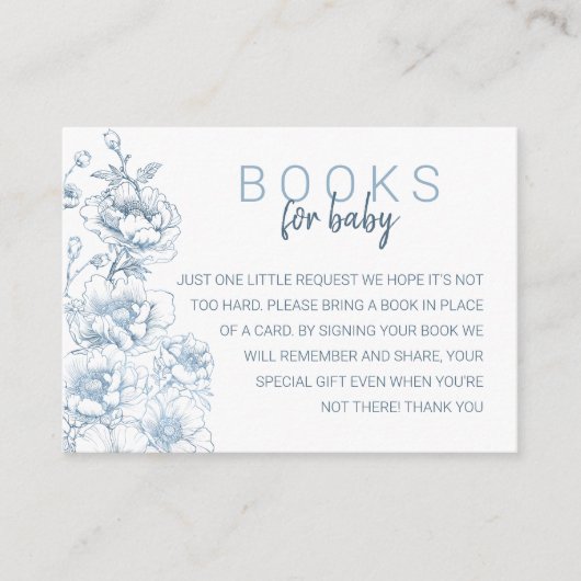 Bücher für die Babykarte - Aufkleber für die blaue Begleitkarte (Vorderseite)