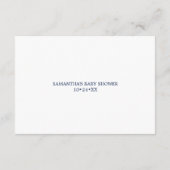 Bücher für die Babynahrung Kinderschuh Weiß Begleitkarte (Rückseite)