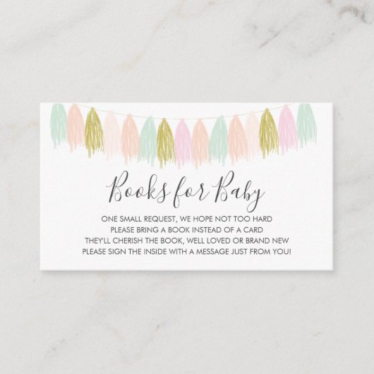 Bücher für die Babysteckkarte Begleitkarte (Vorderseite)