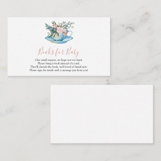 Bücher für die Babysteckkarte Begleitkarte (Vorne/Hinten)