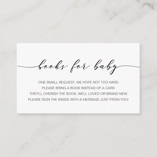 Bücher für die Babysteckkarte Begleitkarte (Vorderseite)