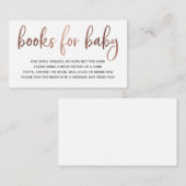 Bücher für die Babysteckkarte Begleitkarte (Vorne/Hinten)