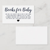 Bücher für die Babyverpackungskarte Begleitkarte (Vorne/Hinten)