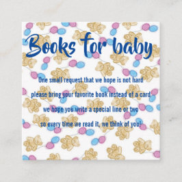 Bücher für die Babyverpackungskarte Begleitkarte