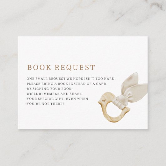 Bücher für die Babyverpackungskarte Begleitkarte (Vorderseite)