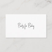 Bücher für die Babyverpackungskarte Minimalistisch Begleitkarte (Rückseite)