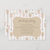 Bücher für die Beipackkarte Blush Pink und Tan Begleitkarte (Vorne/Hinten)