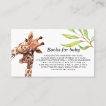 Bücher für die Buchanfrage für Babydusche Giraffe