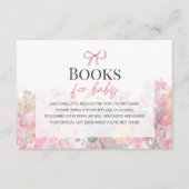 Bücher für die Girl-Aquarell-Rosa-Bube Begleitkarte (Vorderseite)