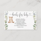 Bücher für die Holzbärenhalterung Begleitkarte (Vorderseite)