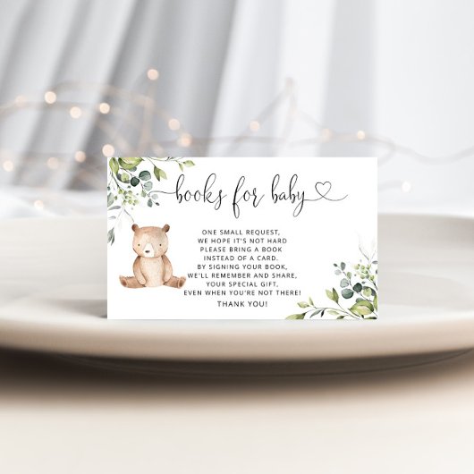 Bücher für die Holzbärenhalterung Begleitkarte