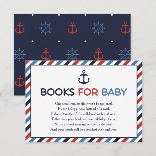 Bücher für die Kinderkarte Einladung (Vorne/Hinten)