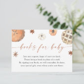 Bücher für die Kinderkarte | Herbstdusche Süsse Pi Begleitkarte (Stehend Vorderseite)