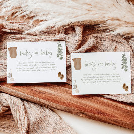 Bücher für die Kinderkarte | Sage Green Boy Baby D Einladung