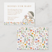 Bücher für die Kinderkarte - Woodland Igel & Flora Begleitkarte (Vorne/Hinten)