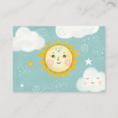 Bücher für die Sonne und die Wolken für das Baby Begleitkarte (Rückseite)