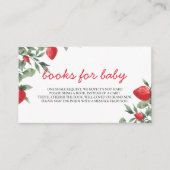 Bücher für die Strawberry Baby-Dusche Begleitkarte (Vorderseite)