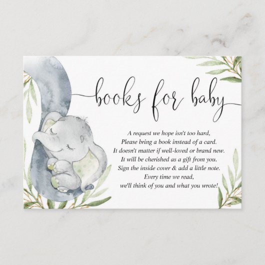 Bücher für eine geschlechtsneutrale Babydusche Begleitkarte (Vorderseite)