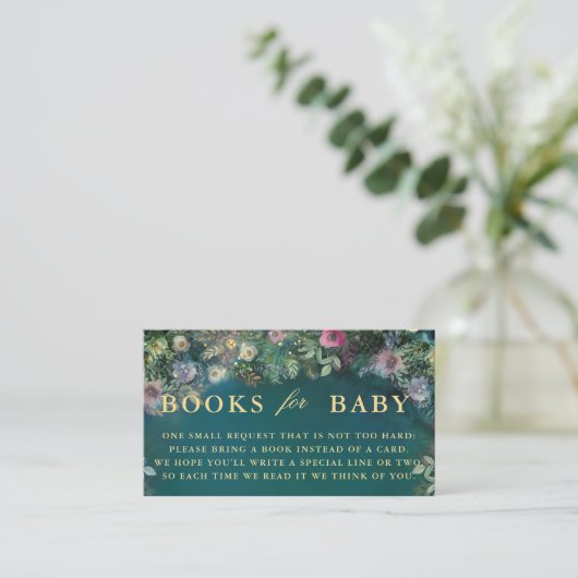 Bücher für junge, bezaubernde Rose im Wald Begleitkarte (Stehend Vorderseite)